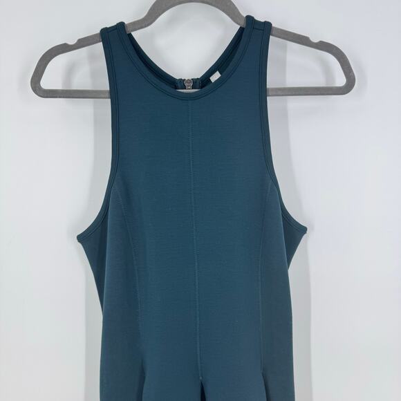 Athleta En Route Scuba Dress Small Tall Nordic Teal Racerback Modest 511522 - Picture 3 of 9